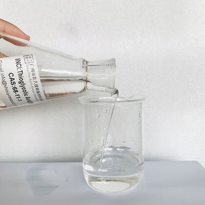 무색 티오글리콜산 99% 디섬피드 결합을 깨는 것은 머리카락을 부드럽게 만들 수 있습니다.